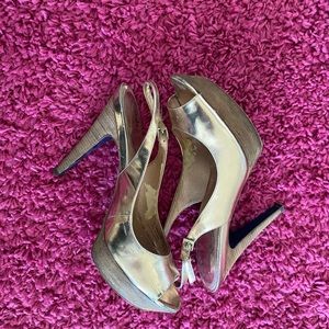 Cole Haan Maria Sharapova Rose Gold Slingback Platform Size 9